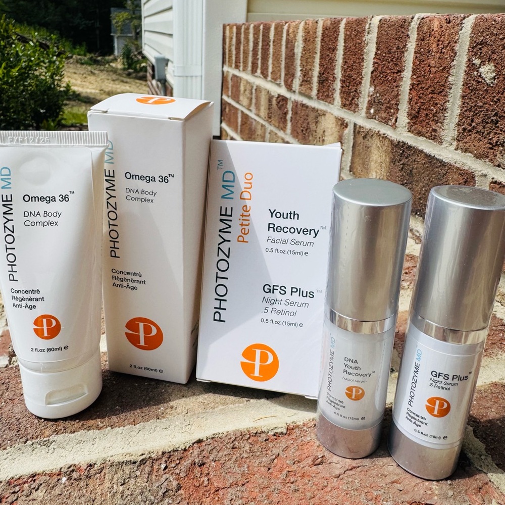 Photozyme MD Skincare Set with Silver and White Packaging